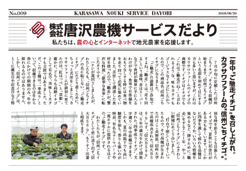 この会社、イチゴも育てています。