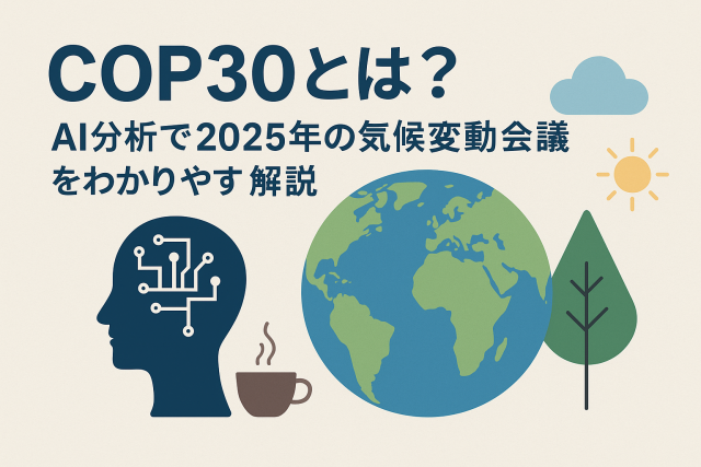 COP30とは？2025年ブラジル開催の気候変動会議をAI視点でわかりやすく解説