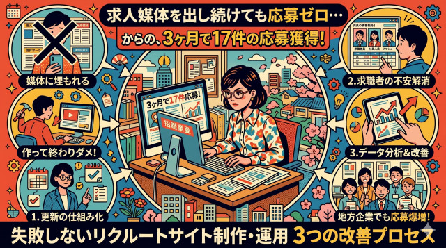 3ヶ月で17件応募！成果が出るリクルートサイト制作と失敗しない運用ノウハウ