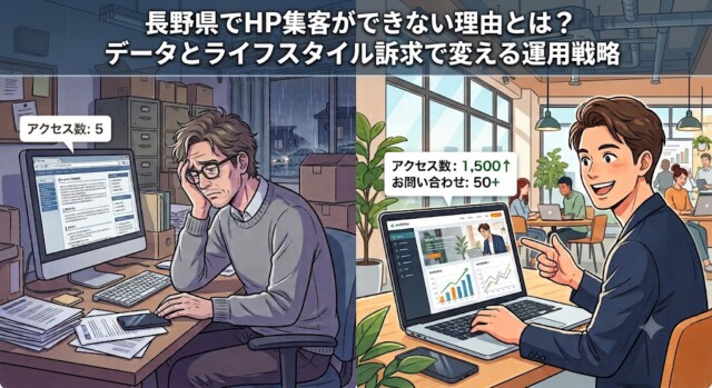 長野県でホームページ制作をして集客できない3つの理由｜公開後のデータ分析とライフスタイル訴求で問い合わせを倍増させる運用戦略