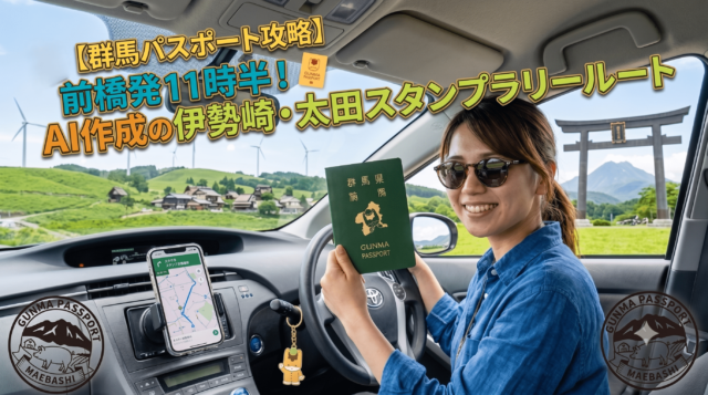 【群馬パスポート攻略】前橋発11時半!AI作成の伊勢崎・太田スタンプラリールート