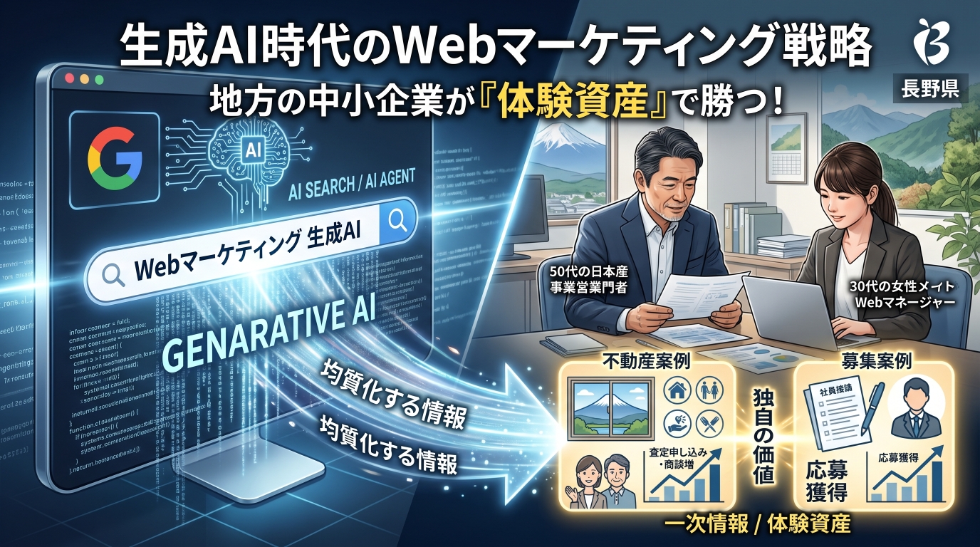 生成AIが検索エンジンを代替する時代のWebマーケティング戦略｜地方の中小企業が「自社の体験資産」で競合に打ち勝つための具体策
